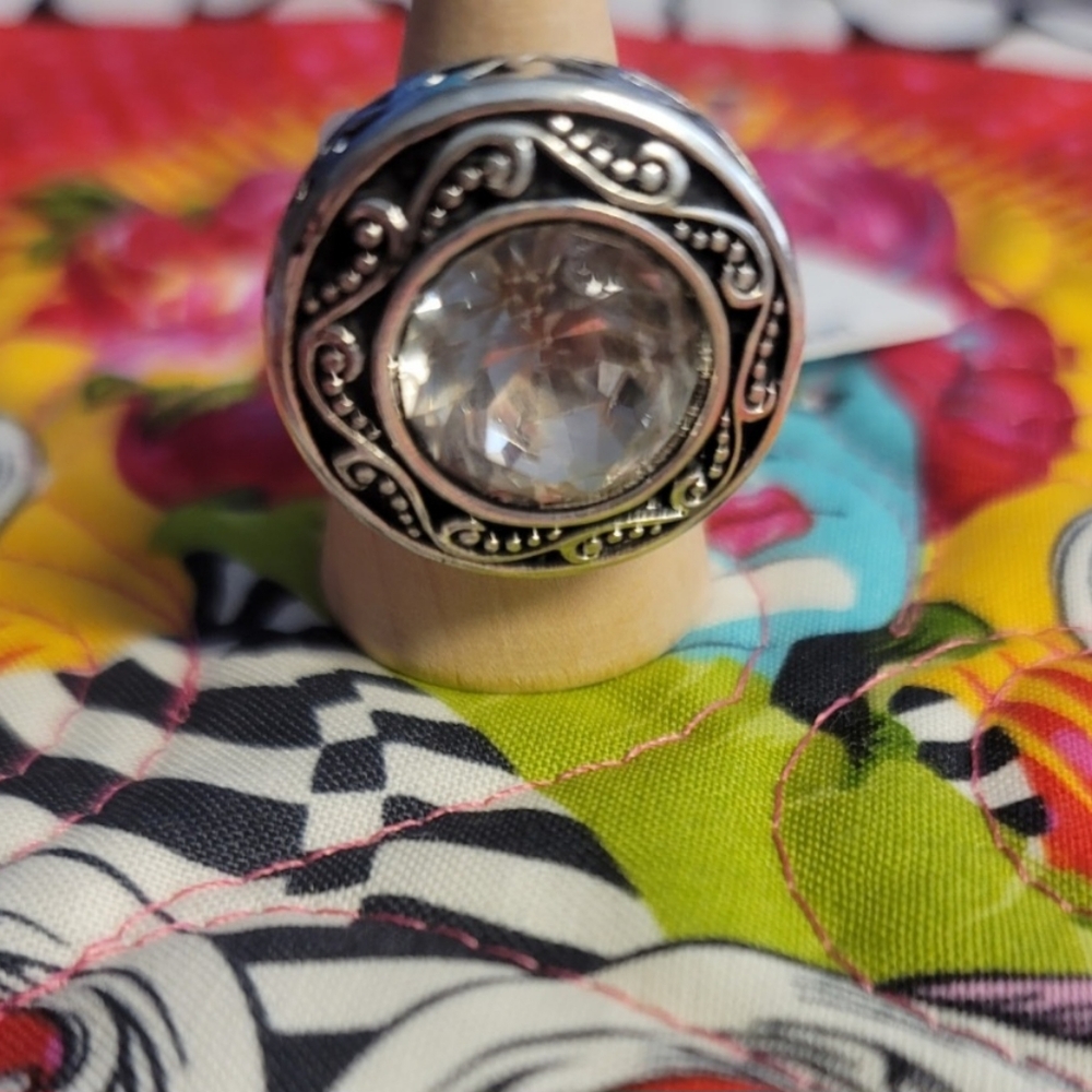Large Rhinestone Statement Stretch Ring Icon Collection
